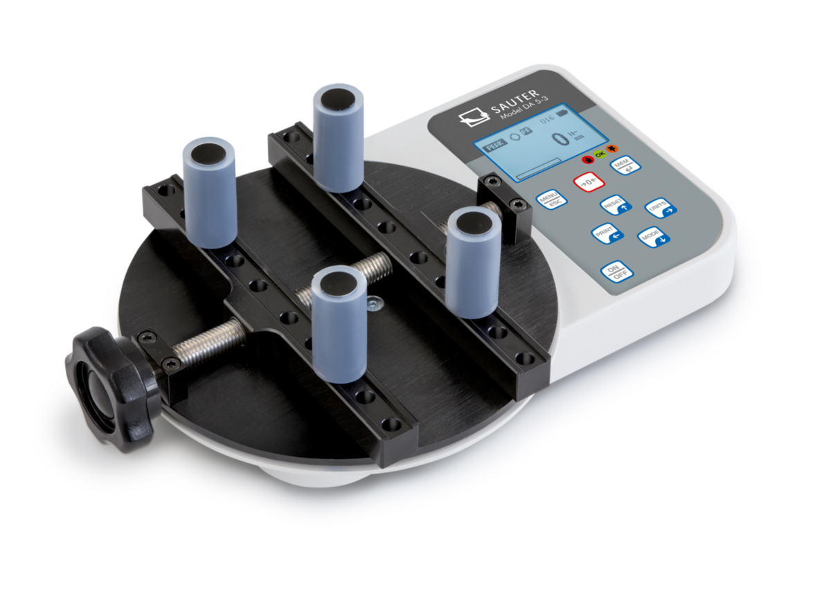SAUTER Drehmomentmessgerät DA 10-3 -hochpräzises Prüfgerät zur Analyse von Öffnungs- und Schließmomenten bei Schraubverschlüssen.