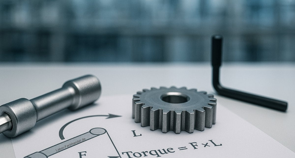 Kraftmessgeräte im Online Shop. Bild zeigt Zahnrad und Formel