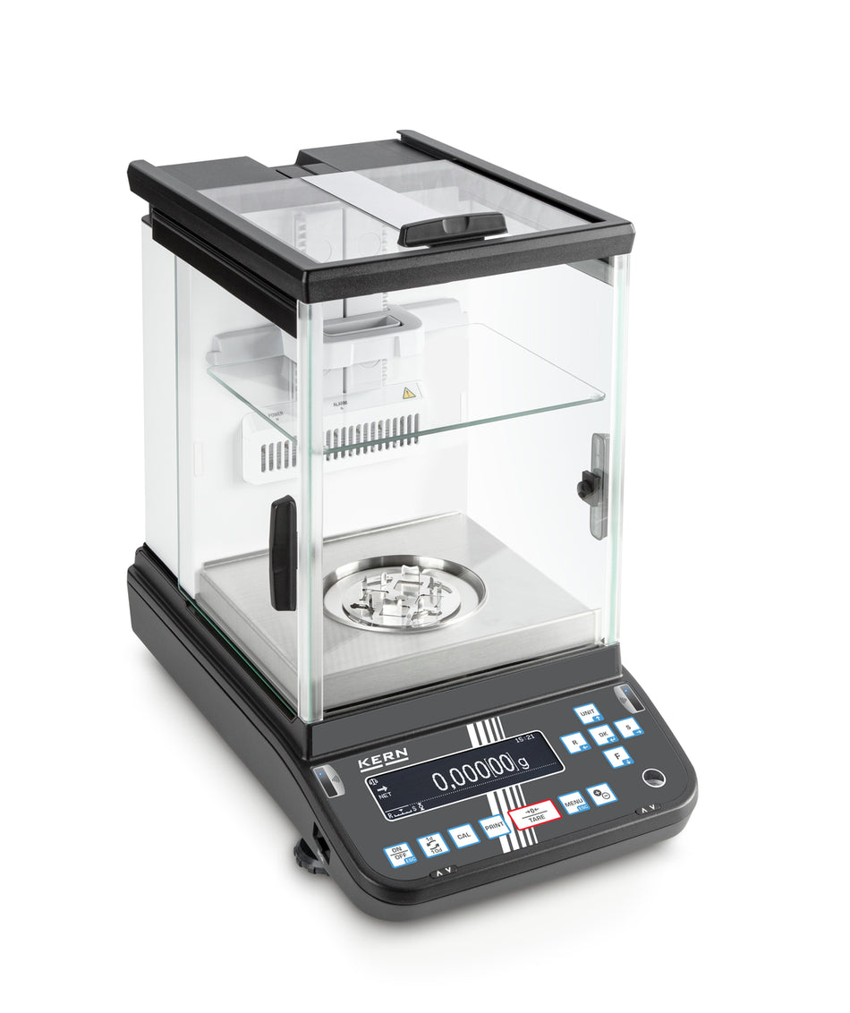 Zweibereichs-Laborwaage KERN ABP 100-5DAM – Präzision für Ihr Labor – optional geeicht 52g/120g - 0,00001g/0,0001g