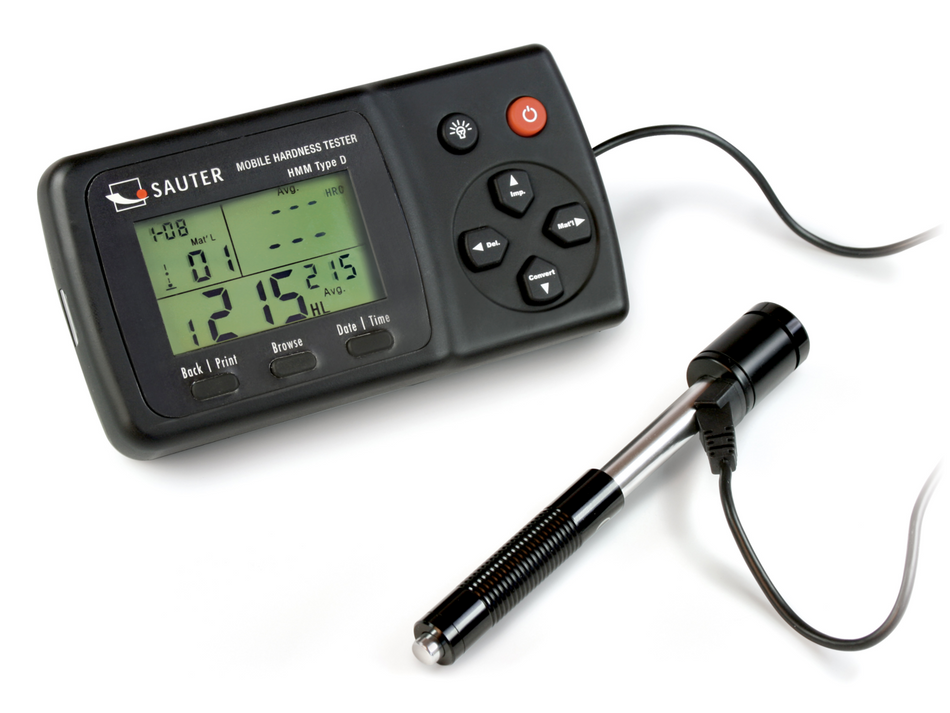 Mobiles Leeb-Härteprüfgerät SAUTER HMM mit externem Sensor & IR-Drucker